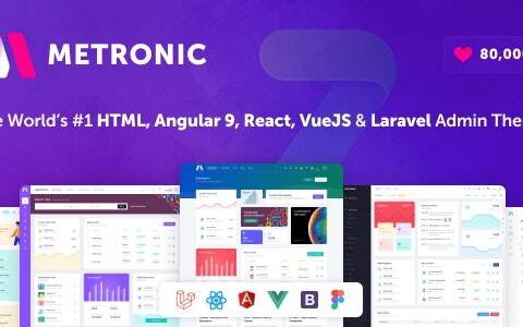 metronic v7.2.5 – bootstrap 4 html、react、angular 9、vuejs 和 laravel 管理仪表板主题下载和教程