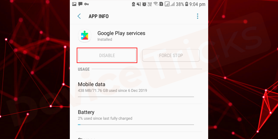 disabled-google-play-service