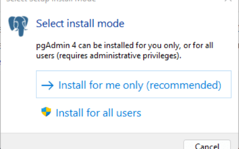 在 windows 11 或 10 上安装 pgadmin 4 的 2 种方法
