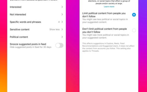 如何控制 instagram 上的政治内容过滤器