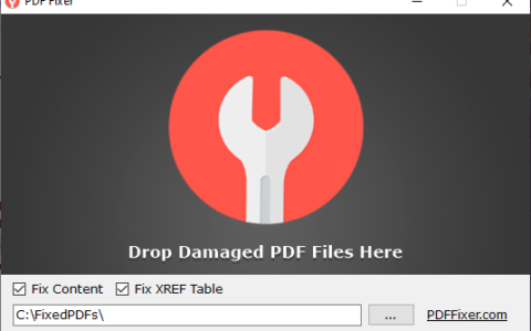 使用pdf fixer修复pdf文档