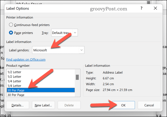 word-label-options-menu