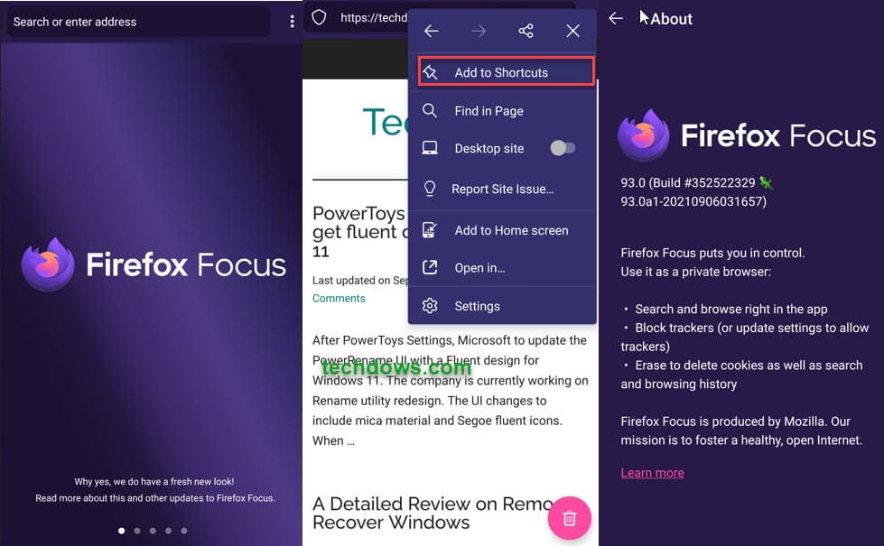 firefox-focus-93-android-new-ui-shortcuts-screenshot