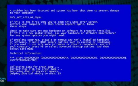 windows 11 中的 irql_not_less_or_equal 错误如何修复，操作方法和教程