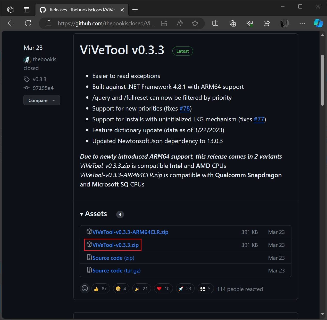 vivetool-on-github