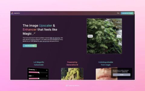 magnific ai：ai 图像放大服务